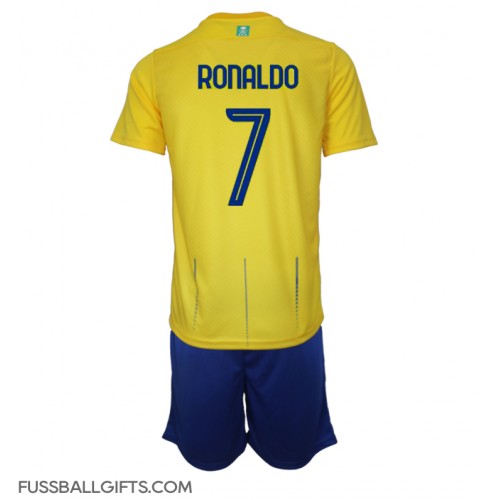 Al-Nassr Cristiano Ronaldo #7 Fußballbekleidung Heimtrikot Kinder 2023-24 Kurzarm (+ kurze hosen)